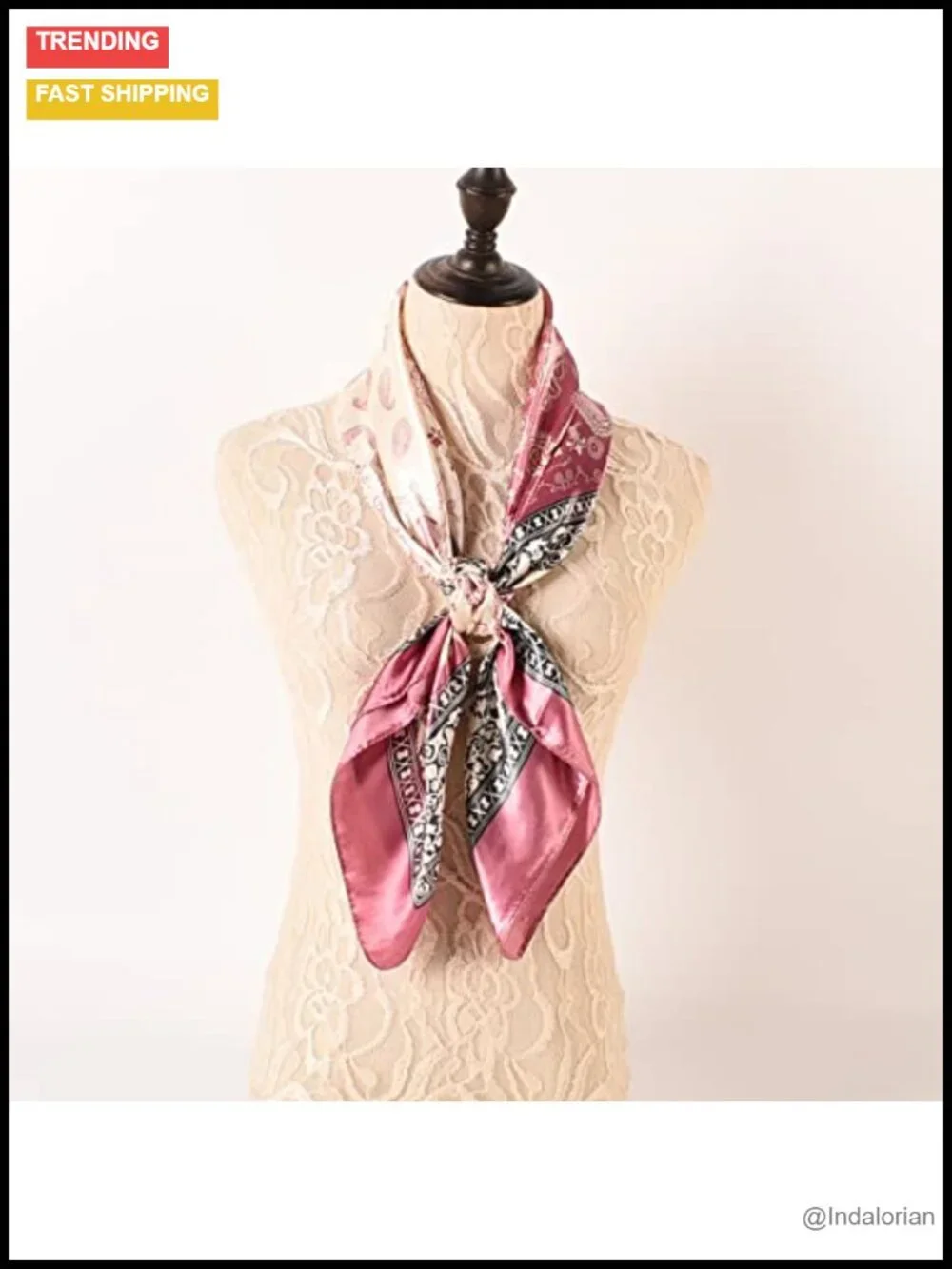 35x35 Polyester Silk Like Hair Scarf Head Wrap Neck Bandana Fashion Square Scarf
